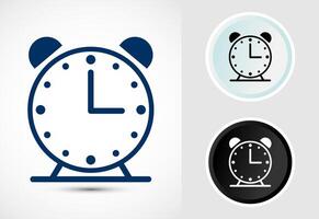 Clock Icon Design Illustration, Watch Icon For Apps and Websites, Color, Black and White vector