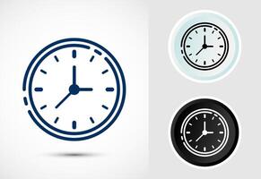 Clock Icon Design Illustration, Watch Icon For Apps and Websites, vector