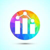 Bar chart icon design, Graph icon vector