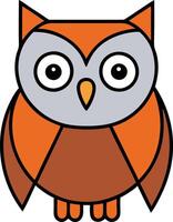 Cute Halloween Owl Cartoon Adorable Character for Kids' Halloween Projects and Graphics vector