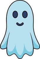 Halloween Ghost Cartoon Illustration Ideal for Festive Cards, Posters, and Digital Art vector