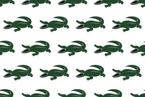 Crocodile seamless pattern background template vector