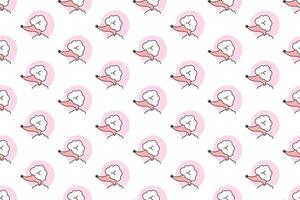 Poodle dog seamless pattern background template vector