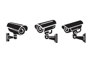 CCTV Camera Silhouette Illustration vector