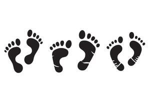 Footprints Footsteps Silhouette Illustration Design vector