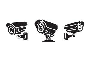 CCTV Camera Silhouette Illustration vector