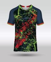 Multi Color Jersey Design Grunge effect vector