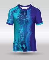 Jersey Design for Sublimation Print Blue Color vector