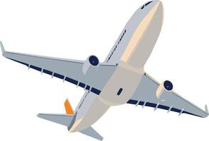 Isometric View of a Passenger Airplane vector
