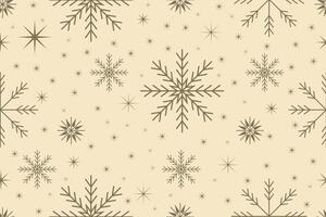 Christmas background with snowflakes and stars pattern vector