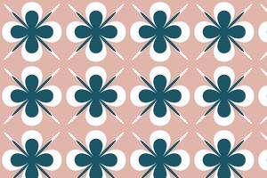 Flower pattern on pink background vector