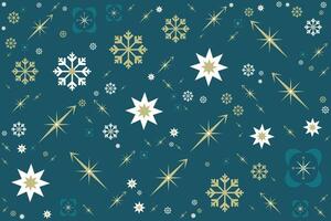 a blue background with and white snowflakes on blue background vector