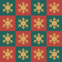 Golden snowflake in square Christmas color, seamless pattern for wrapping paper, gift box, wallpaper and digital printing. vector