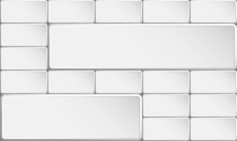 Rectangular grey colored tile buttons with rounded corners. Steel copy space for design of web pages and interface. 3D background vector