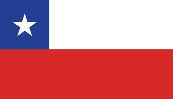National flag of Chile. illustration vector