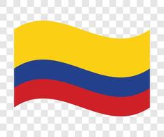 Waving flag of Colombia . illustration vector