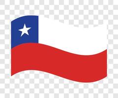 Waving flag of Chile. illustration vector
