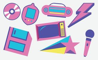 Ninetees Retro Design Elements vector
