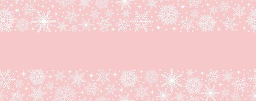 Happy Holidays Seamless Background Illustration With Snowflakes Pattern And Text Space. Horizontally And Vertically Repeatable. vector