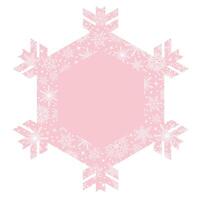 Happy Holidays Snowflake Shape Frame With Snowflake Patterns And Text Space Isolated On A White Background. vector
