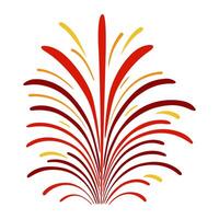 Red and Yellow Firework Burst for Celebrations and Festive Events vector