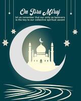 On Isra Mi'raj, let us remember that our unity as believers vector