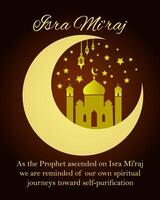 As the Prophet ascended on Isra Mi'raj vector