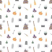 Colored seamless Halloween pattern vector