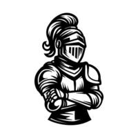 full knight character isolated drawing coloring line art style sketch classic vintage design illustration vector