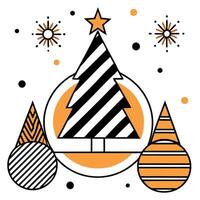 A christmas background made of orange and gold with black as the primary color vector