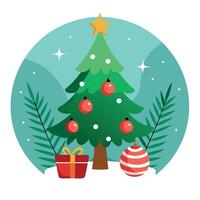 Merry Christmas background. Fir tree brunch Background. vector