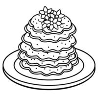 A stack of christmas cookies on a plate on a table. Imaginary photorealistic image. vector