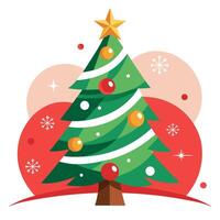 Abstract christmas tree background header wallpaper illustration. Ai digital art illustration vector