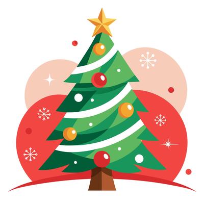 Abstract christmas tree background header wallpaper illustration. Ai digital art illustration