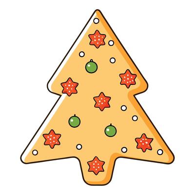 Sugar Christmas tree star outline with oranges and cranberries