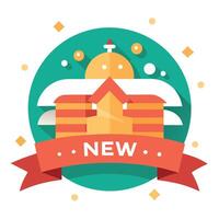 The original background image in banner format for the New Year theme vector