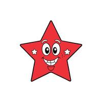 A red star on a red backdrop. Merry christmas and happy new year concept. Background vector