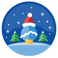 Nice greeting christmas on blue background with copyspace vector