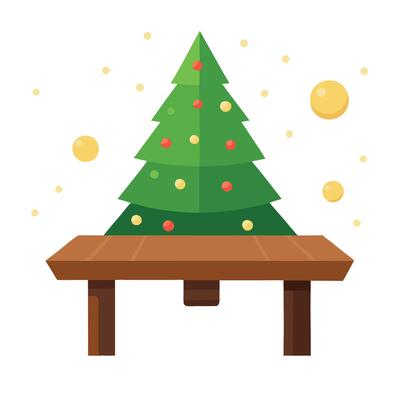 Christmas tree on a table