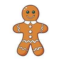 Homemade gingerbread christmas cookies with icing as background vector