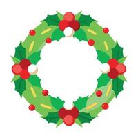 Wreath christmas white background created using Technology vector
