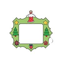 Stylish Frame Mock up. Christmas Interior Design Background. vector