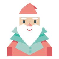 Santa claus pastel color all made by Paper Art with Xmas concept vector