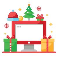 Mock up christmas time and desk of free space for your decoration vector