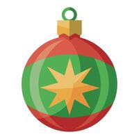 A quality stock photograph of a single christmass decoration isolated on a white background vector