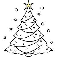 Merry Christmas glowing golden tree bokeh background. vector
