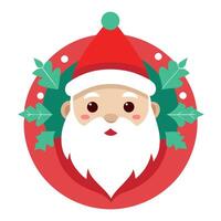 Decorative paper Santa Claus. background. Merry christmas and happy new year concept vector