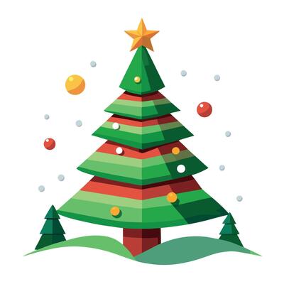 3d render banner abstract fantasy festive christmas trees background header wallpaper background
