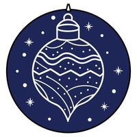 Dark blue christmas background with abstract bokeh blue background. vector