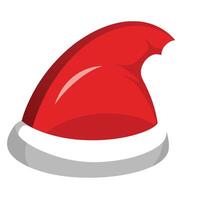 Festive Christmas santa hat isolated on a plain background vector